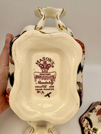 Masons Sauce Tureen Blue Mandalay 8