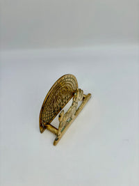 Vintage brass Scottie dog letter and napkin holder