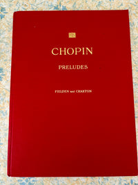 Hardcover edition of Chopin Preludes sheet music for piano