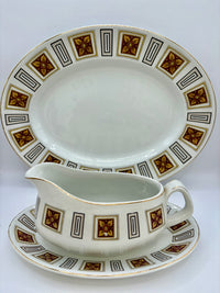 Wood & Sons Alpine White 10‑piece dinner service with tureen, oval platter and gravy dish