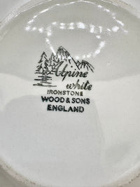 Wood & Sons Alpine White 10‑piece dinner service with tureen, oval platter and gravy dish