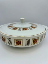 Wood & Sons Alpine White 10‑piece dinner service with tureen, oval platter and gravy dish