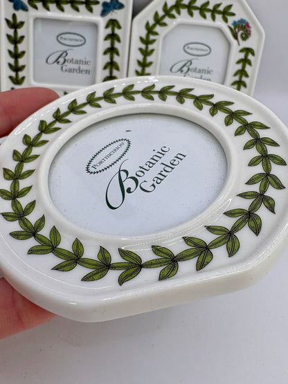 Portmeirion Botanic Garden boxed set of three floral ceramic photo frames