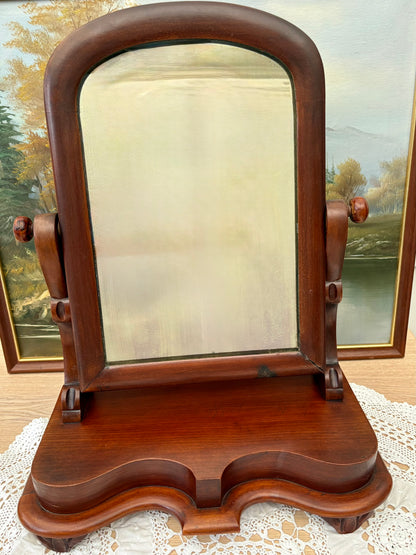 Victorian mahogany dressing table with swivel mirror circa 1870