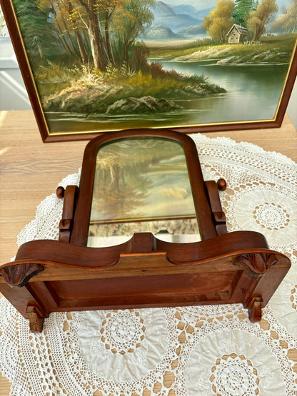 Victorian mahogany dressing table with swivel mirror circa 1870
