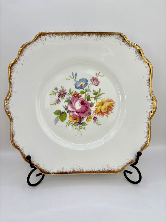 Elegant Bone China Square Serving Plates – Set of 2