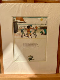 Pair of vintage Victorian storybook prints illustrated by Kate Greenaway