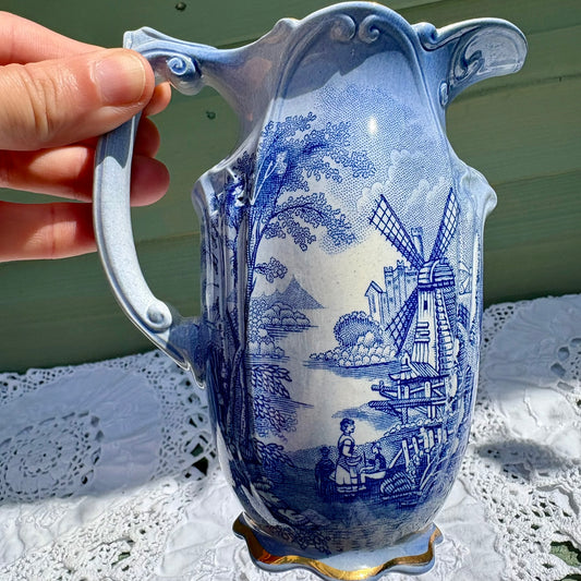 Vintage Royal Worcester Palissy | Collectable Jug with Windmill Scene