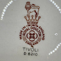Royal Doulton logo and branding on a ceramic product with 'Tivoli' and 'D 6210' text.