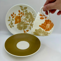 Vintage Wedgwood Lynton bone china tea set with cups, saucers, and plates