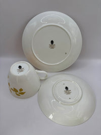 Vintage Wedgwood Lynton bone china tea set with cups, saucers, and plates