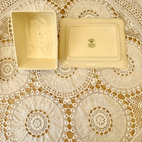 Vintage Masons Madrigal lidded cheese dish in ceramic pottery design