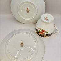 Royal Standard bone china Imari tea set with navy, gold, and floral design – 20-piece vintage collection