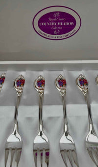 Royal County Meadow Silver-Plated Collection | Pastry Forks and Spoons sets