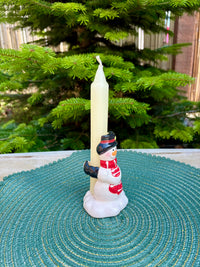 Charming Snowman Candle Holder – Winter Holiday Home Decor