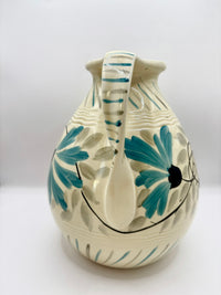 Art Deco Myott ceramic jug with twisted handle vintage pottery pitcher