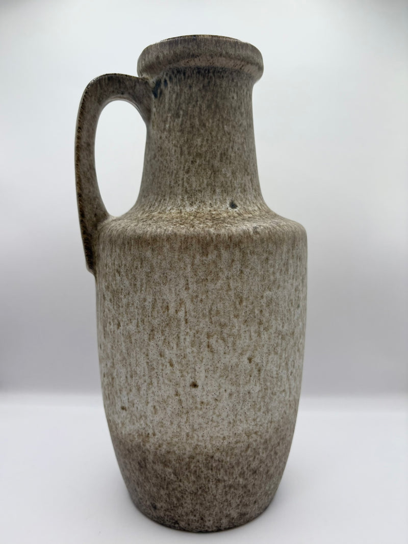 Vintage West Germany pottery vase with decorative glazed ceramic finish