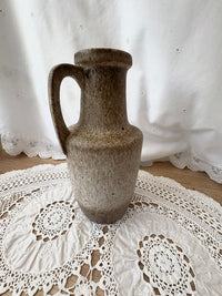 Vintage West Germany pottery vase with decorative glazed ceramic finish