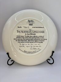 Decorative plate with text on a white background