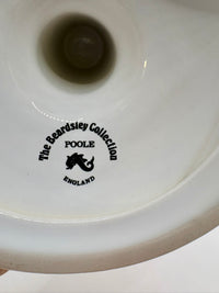 Poole Pottery Beardsley Collection Art Nouveau candlestick pair vintage