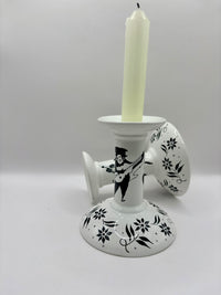 Poole Pottery Beardsley Collection Art Nouveau candlestick pair vintage