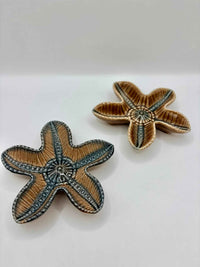 Vintage Pair of Collectible Wade Starfish Porcelain Trinket Dishes
