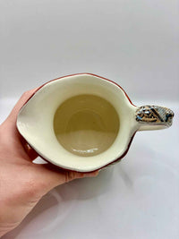 Antique George V Wedgwood Queen's Ware Polychrome Willow Pattern Jug c.1912