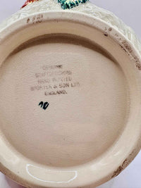 Staffordshire Hand Painted Cookie Jar Vintage Ceramic Collectible