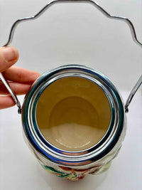 Staffordshire Hand Painted Cookie Jar Vintage Ceramic Collectible