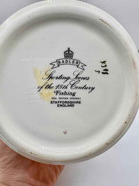 Sadler Sporting Scenes 18th Century Fishing Vintage Teapot