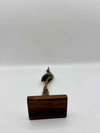 Vintage Carved Bone Heron Figurine | 1970s Small Crane MCM Ornament