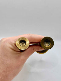 Pair of Small Antique Brass Candlesticks Victorian Style