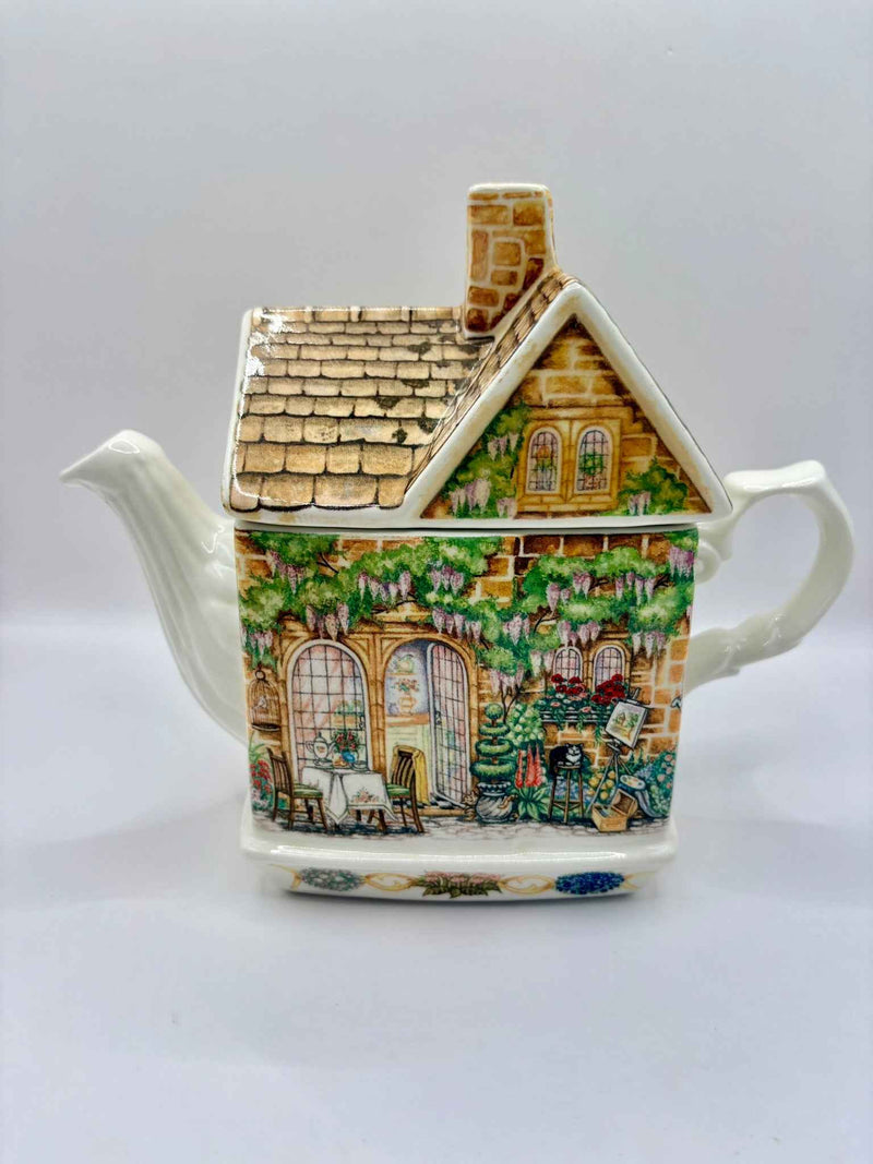 Vintage Sadler Wisteria Lodge Country Cottage Teapot 1980s England