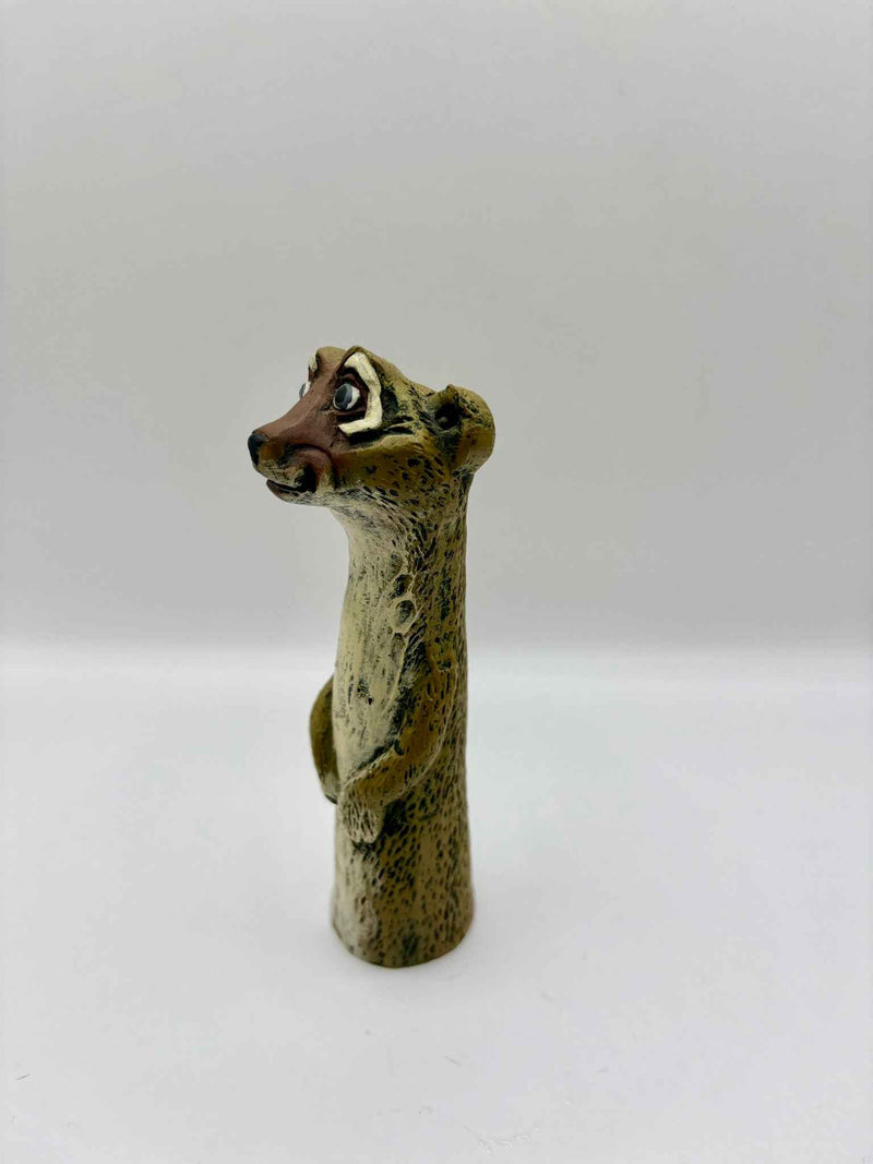Vintage Van Der Wiyst Stoneware Meerkat Figurine 1990s Collectible