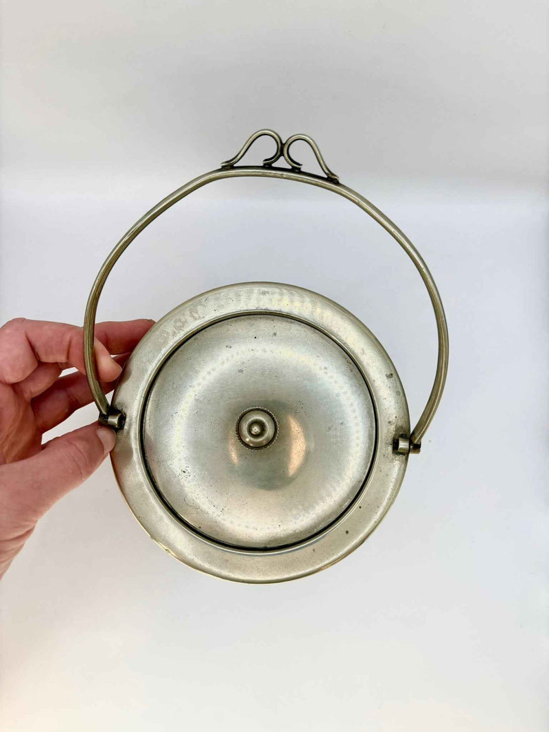 Antique Wedgwood Blue Jasper Ware Biscuit Lidded Barrel Marked EPNS