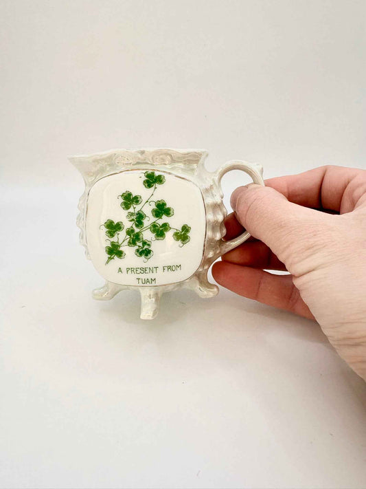 Vintage Victoria Czechoslovakia Iridescent Shell Lusterware Creamer