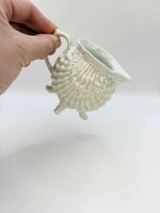 Vintage Victoria Czechoslovakia Iridescent Shell Lusterware Creamer