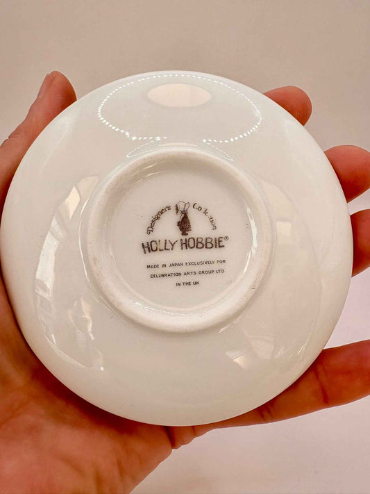 Vintage Holly Hobbie Porcelain Tea Bag Holder Dish 1973 Collectible