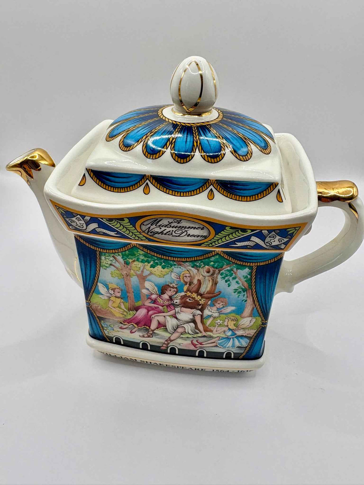 Vintage Sadler William Shakespeare A Midsummer Nights' Dream Teapot Collectible