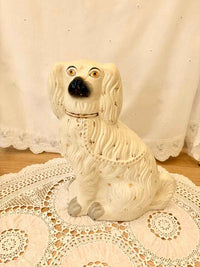 Large Antique Victorian Staffordshire Dog Figurine – 19th Century Collectible