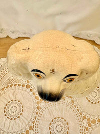 Large Antique Victorian Staffordshire Dog Figurine – 19th Century Collectible