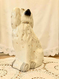 Large Antique Victorian Staffordshire Dog Figurine – 19th Century Collectible