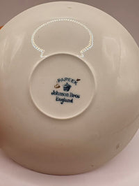 Ceramic bowl with 'Pareen' and 'Johnson Bros England' branding on a white background