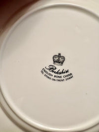 Berkshire English Bone China logo on a white plate