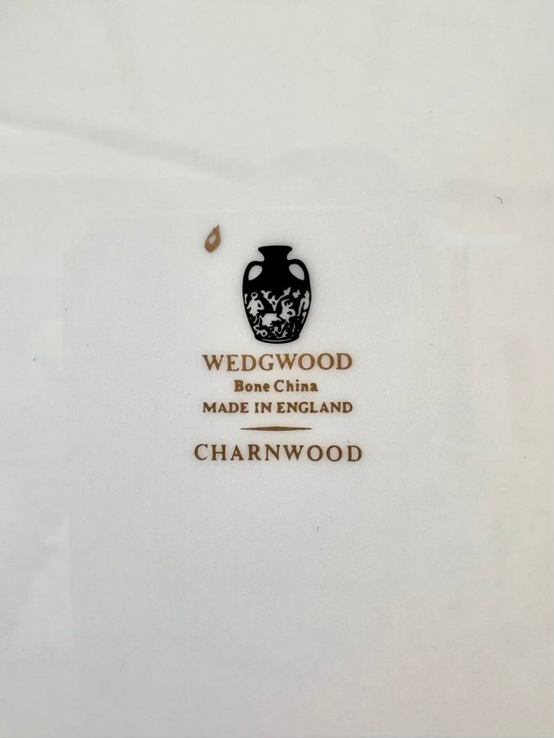Wedgwood bone china logo and text on a white background
