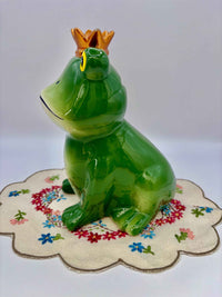 Money Box Piggy Bank - Collectable Ringtons Ceramic Prince Green Frog