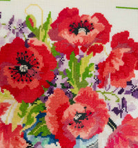 Hand Made POPPIES Cross Stitch | Home Decoration