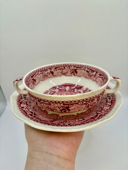 Rare Antique Mason's Pink Vista Ironstone 2