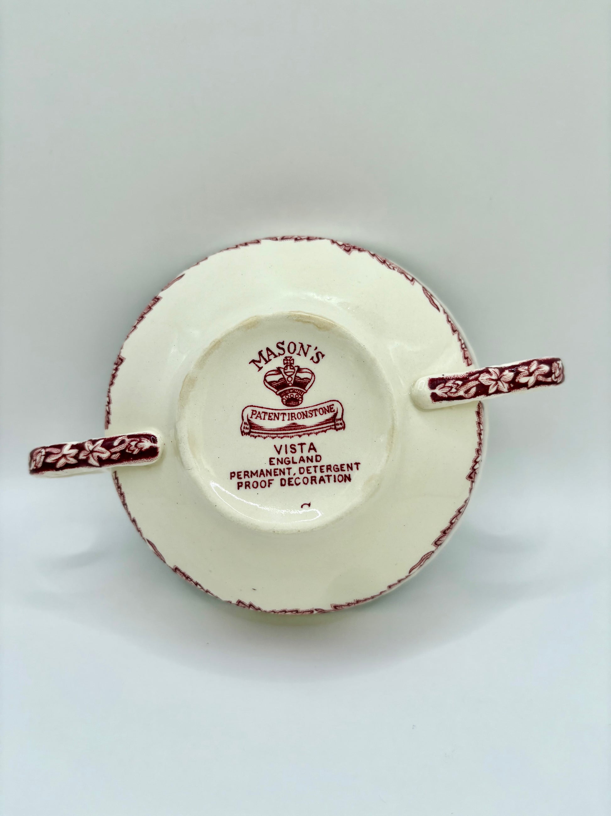 Rare Antique Mason's Pink Vista Ironstone 7