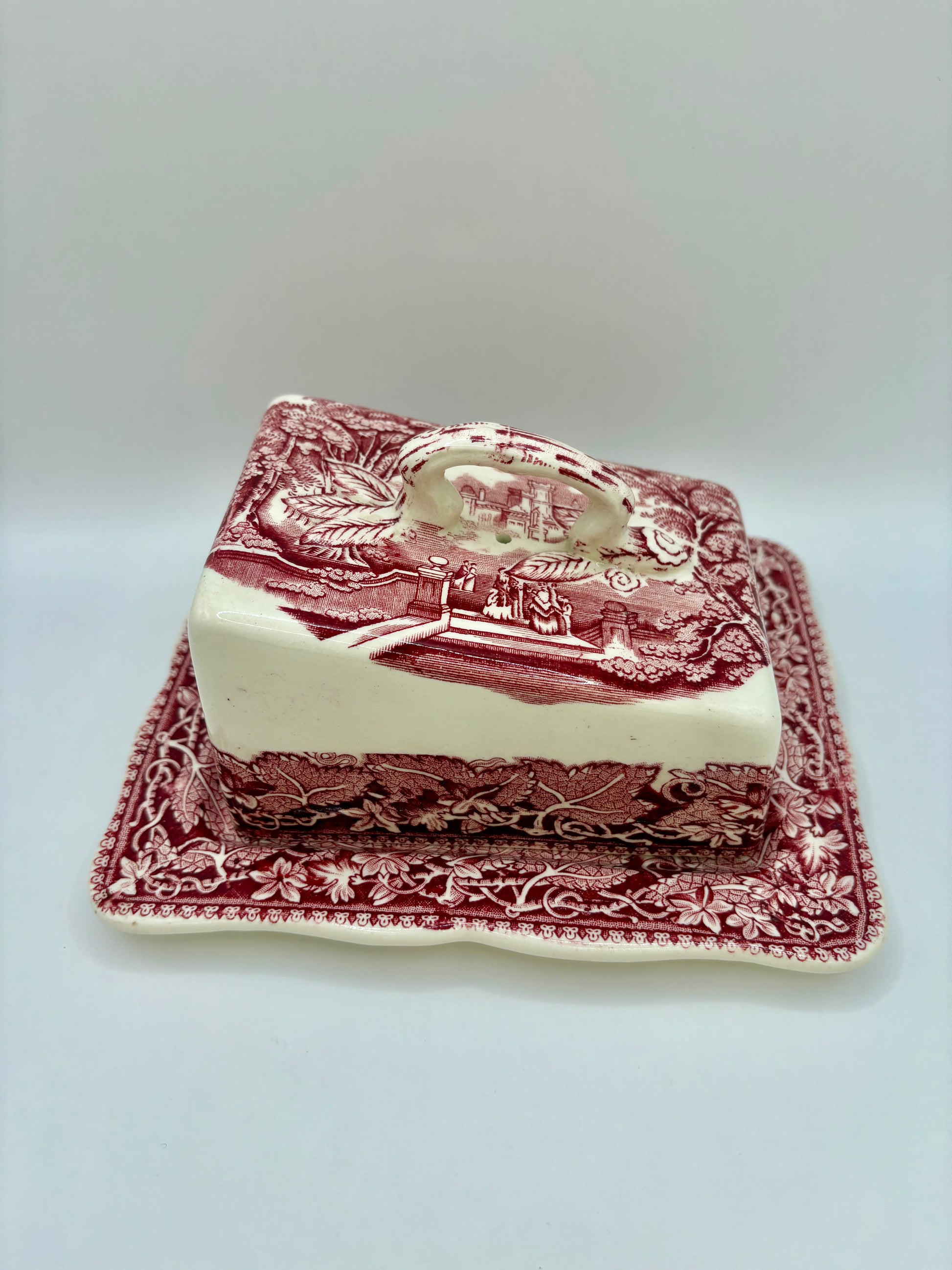 Rare Antique Mason's Pink Vista Ironstone 8